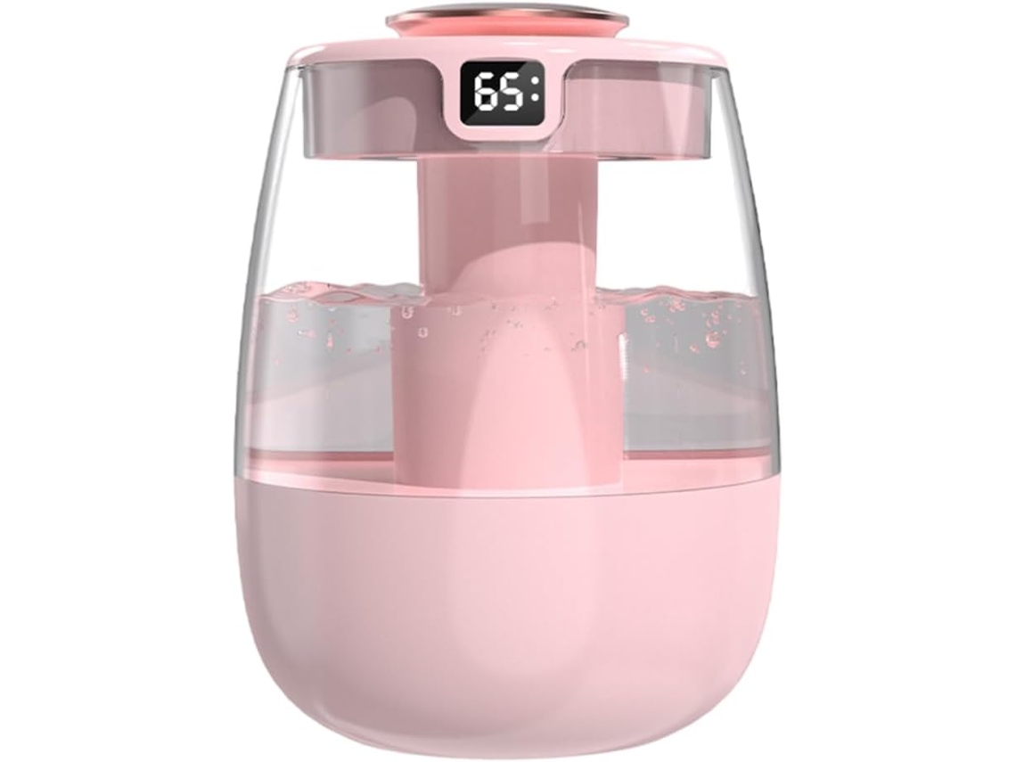 Humidificador e difusor de aromas DIGITALLAB com luz noturna e visor digital de umidade Rosa