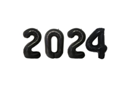 Laxiscreed Balões De Folha Happy 2024 Para Decoração De Ano Novo E Festas Festivas