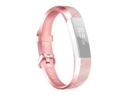 Bracelete de Smartwatch para Fitbit Alta / Alta HR Metal-cor com fivela de cinto (ouro rosa)
