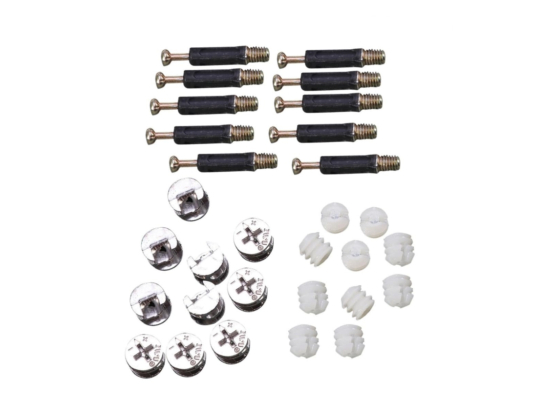 Conjunto Com 10 Conectores De Came Para Móveis Madeira, Porcas