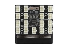 Placa Conversora LAXISCREED Pci e 17x 6pin 12v com Led