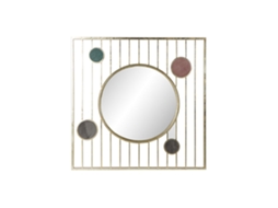 Espelho DKD HOME DECOR Dourado (Metal - 100 x 3 x 100 cm)