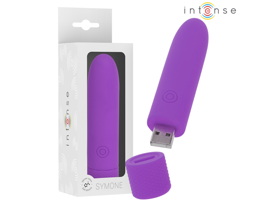 Intense - Symone Usb Rechargeable Vibrating Bullet 8 Vibrations Purple 10 X 2.2 Cm