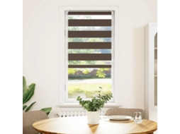 Vidaxl Cortina Zebra 80,9x150 Cm Largura Do Tecido 76,7 Cm Café