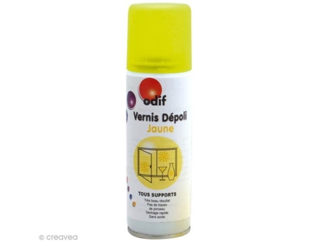 Verniz efeito fosco amarelo em spray 125 ml