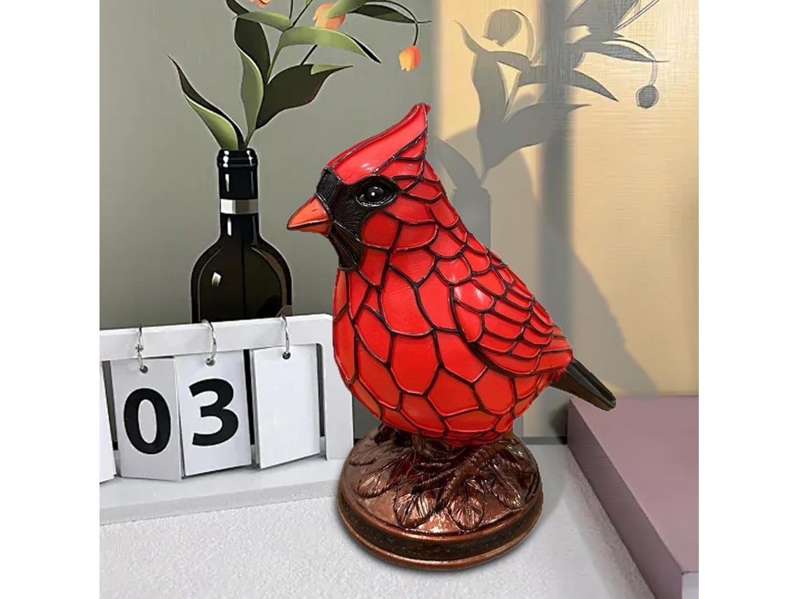 Abajur de mesa em formato de pássaro, luminária decorativa com tema animal.