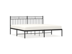 Maison Exclusive - Estrutura De Cama Em Metal Com Cabeceira 180x200 Cm Preto