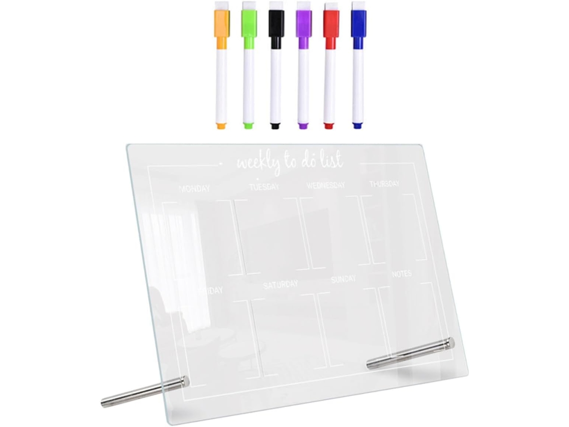 Tableau Mémo Acrylique Effaçable À Sec Pour Liste De Tâches Et Rappels, Surface Lisse, Bureau Ou Maison