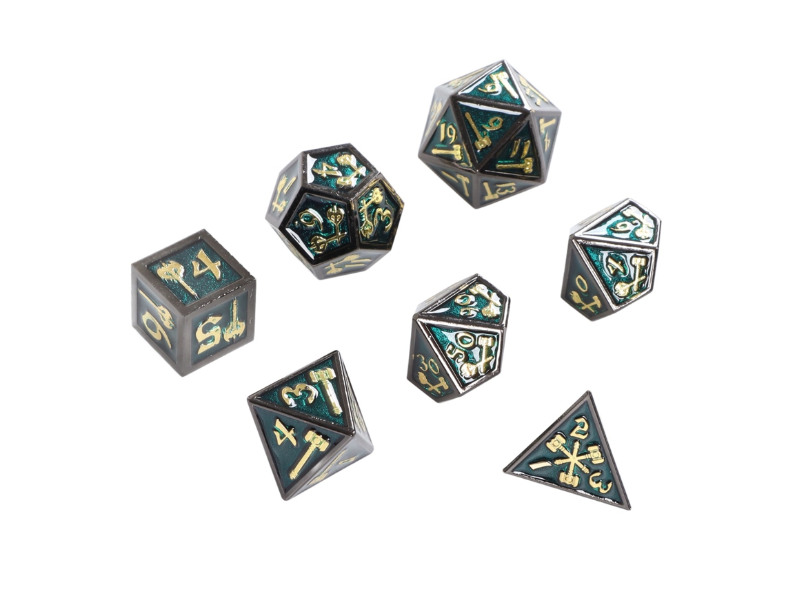 Mali 7pcs Dados de Metal Poliédricos para Rpg Jogo de Mesa Acessórios Presente Idade Acima de 14 Anos Tipo 2