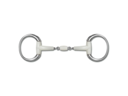 Snaffle Duplo Contour Eggbutt 1.6 Cm Prateado 14.5 Cmhappy Mouth