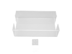 Bandeja de Armazenamento de Guardanapos em Acrílico Transparente para Cozinha e Festas 24.2x14x6.3cm S/MARCA