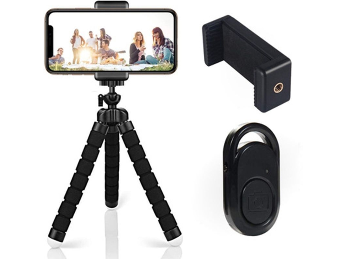 2026 tripé Flexível Portátil para Celular 2025 com Controle Remoto e Suporte Universal, Compatível com Iphone/samsung