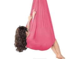 Columpio Sensorial Para Crianças E Adultos Interior Terapia Autismo Tdah Necessidades Especiais Efeito Calmante Rede Roja Rosa 150*280cm