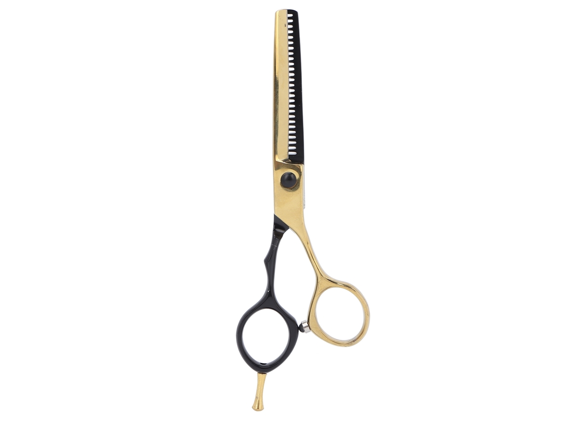 Tesoura de desbaste de cabelo de 5,5 polegadas em aço inoxidável para uso doméstico e profissional.