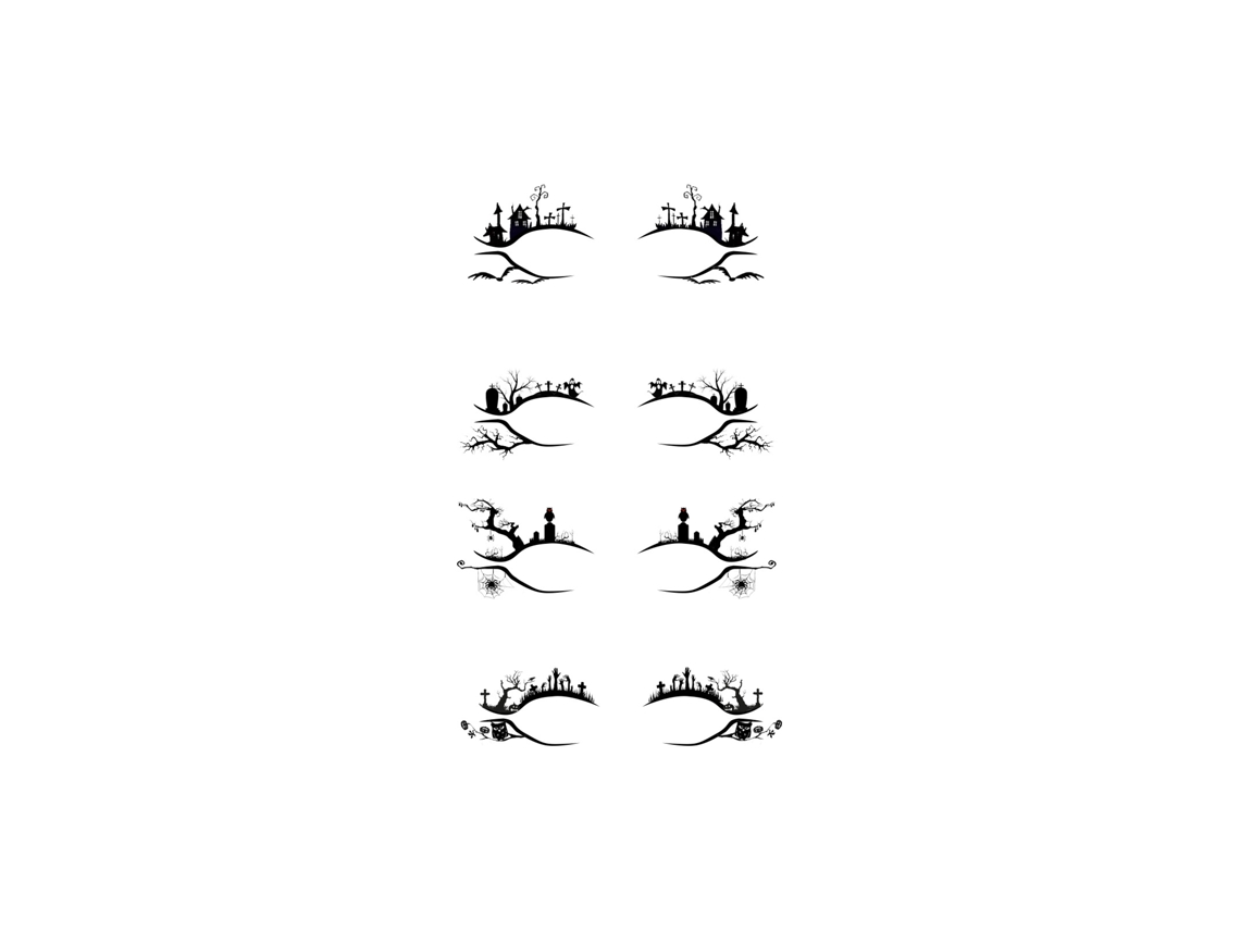 Halloween Eyeliner Adesivos Eelhoe Maquiagem