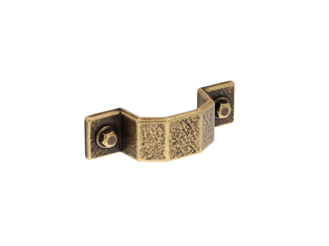 Puxador para Móveis em Zamac com 64 mm de distância central e acabamento Florença Antiga, conjunto de 25 HARDWAREXCHANGE
