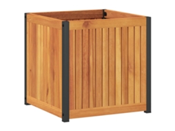 Garden Planter, Garden Planters Vidaxl Marrom Madeira De Acácia (45 X 45 X 44 Cm)
