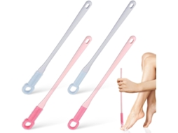 Lurelia Kit De 4 Escovas De Silicone Para Banho De Cuidado Corporal, Cabo Longo, Pega Ergonómica E Massagem Suave