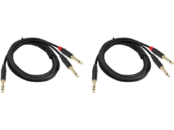 Cabo Divisor Y Estéreo Duplo de 6,35 Mm para 2 Mono, Macho, Conector de Áudio Macho de 1,4 Polegadas SFUSHOS