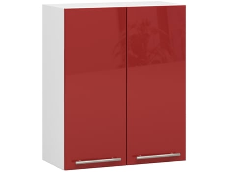 AKORD W60 armário de cozinha suspenso sistema OLIWIA Branco 60 cm 2 portas Cor Vermelho Brilhante 2 prateleiras 60x30x72 cm AKORD FURNITURE FACTORY