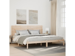 Vidaxl Cama Extra Longa Sem Colchão 180x220 Cm Madeira Maciça