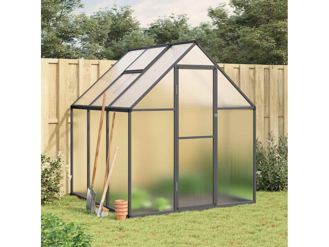 Vidaxl Estufa Com Estrutura De Base 169x169x195 Cm Alumínio Antracite