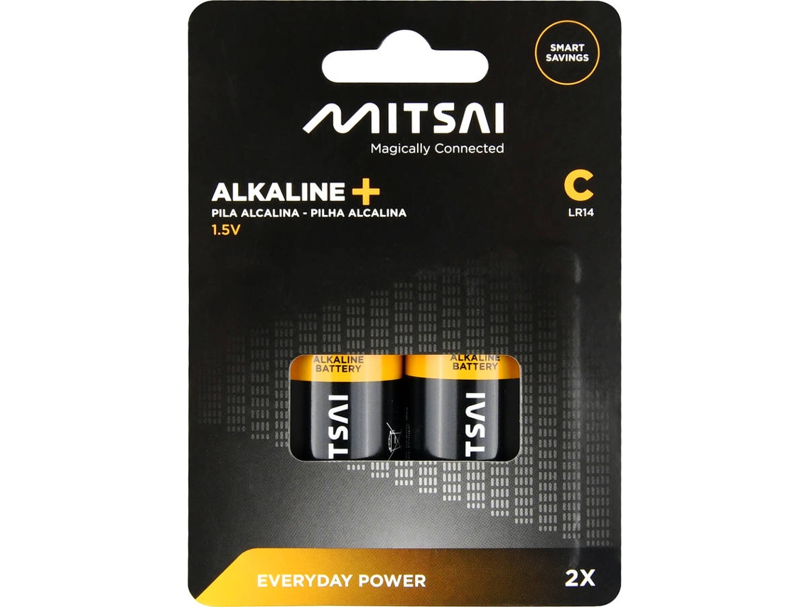 Pilhas Alcalinas MITSAI C (2 Unidades)