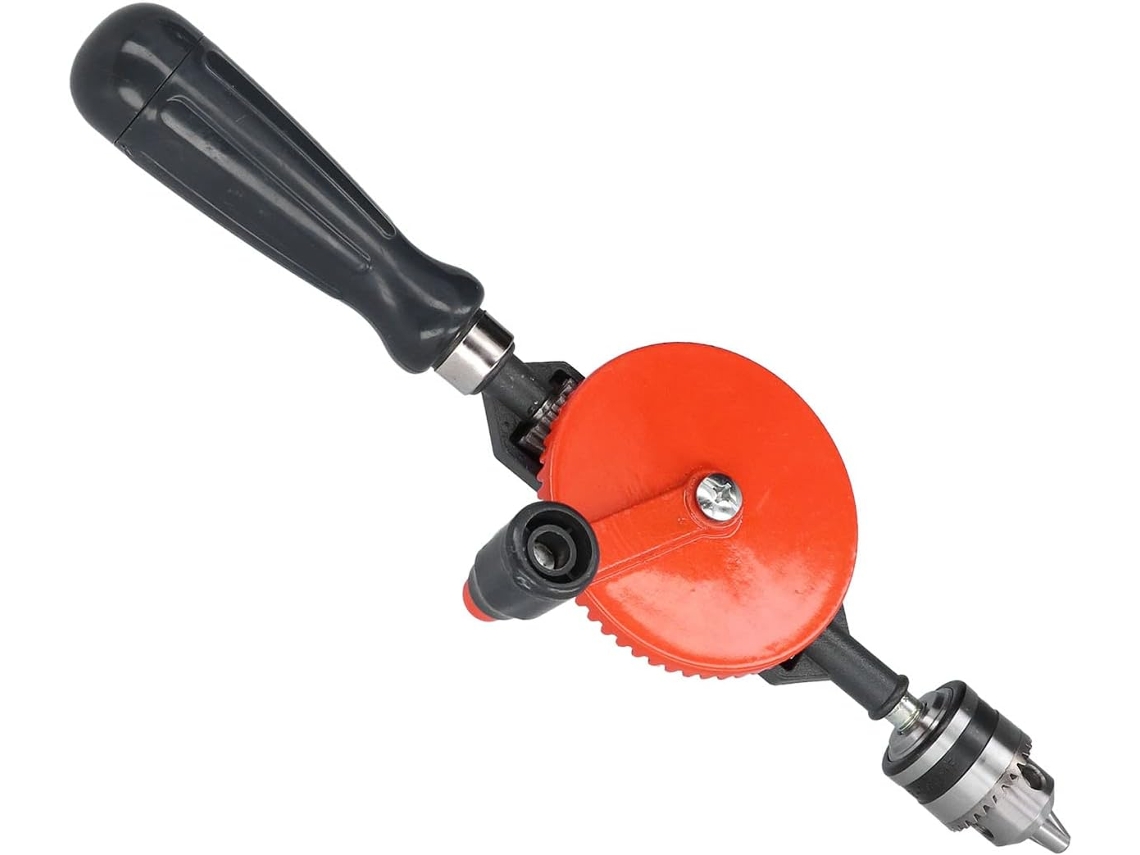 Furadeira Manual De Aço Carbono Com Manivela, Pinça 1,4 Polegadas,