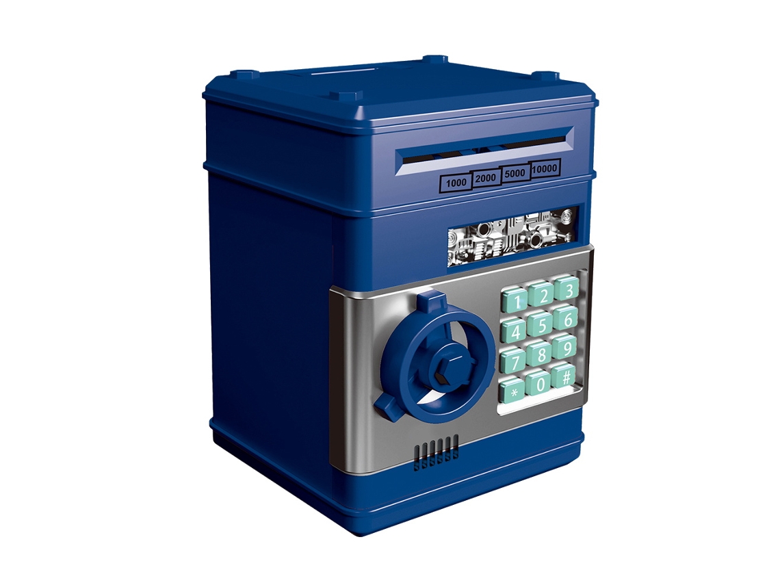 Cofrinho Eletrônico Mini Atm com Senha para Crianças Cofre de Dinheiro Seguro
