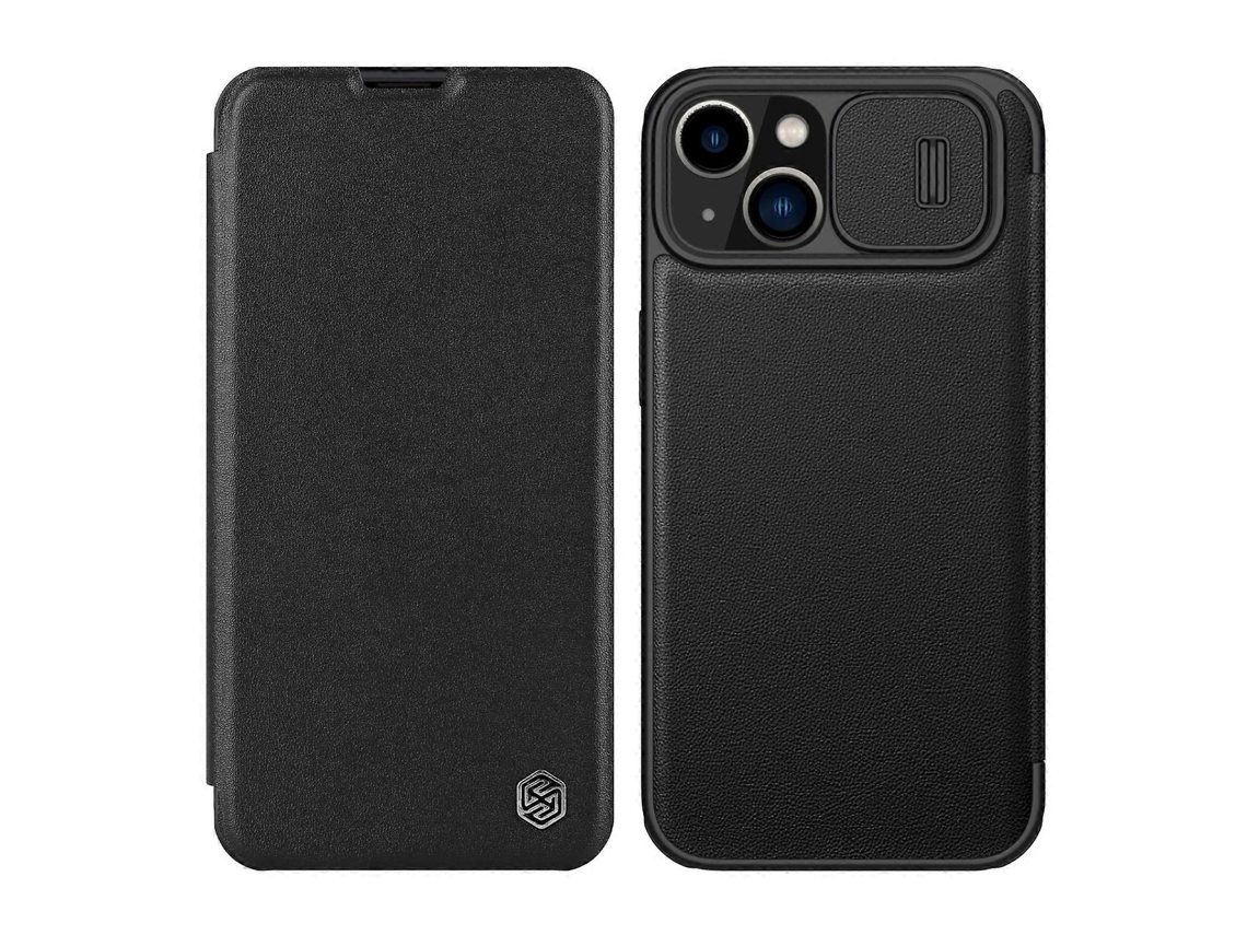 Lurelia Capa De Telemóvel Em Couro Sintético Para Iphone 14 Plus, Preto