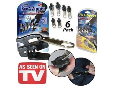Kit De 6 Zíperes Fix A Zipper Para Reparo De Fecho Éclair Removível De Jaqueta E Casaco
