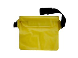 Bolsa Cintura Impermeável Com Alça Ajustável Pvc Touchscreen Para Praia Boating Natação Kayak Amarela