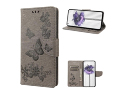 Capa De Celular Dobrável Horizontal Em Couro Com Estampa De Borboleta Para Celular For Nothing Phone 1