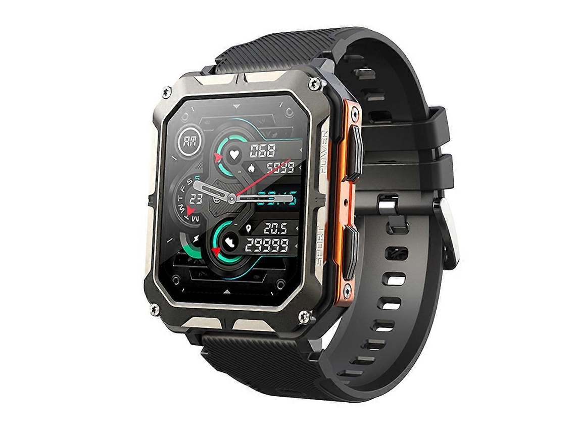 Relógio inteligente esportivo masculino C20pro com proteção IP68 à prova d'água e chamadas Bluetooth, bateria para bicicleta elétrica com duração de 35 dias.