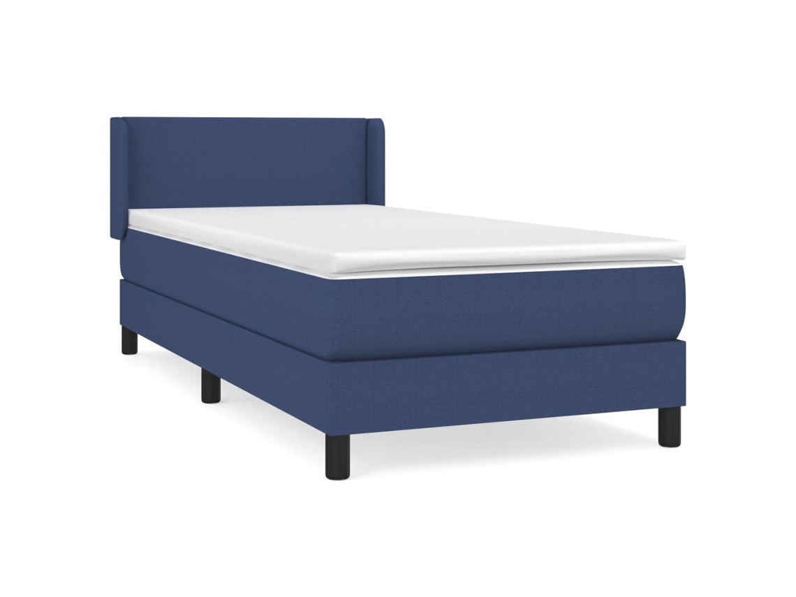 Cama com Molas/colchão 80x200 Cm Tecido Azul MAISON EXCLUSIVE