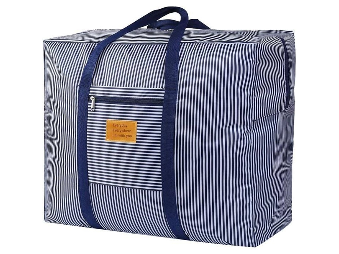 Saco Grande Impermeável Para Mudanças E Armazenamento, Recipiente Para Guardar Decorações, Grande E Resistente Para Roupas De Cama, Azul