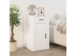 Vidaxl Armário Secretária 40x49x75 Cm Deriv. Madeira Branco Brilhante