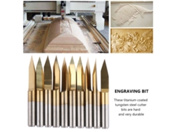 Laxiscreed Cabeçote De Revestimento Em Titânio Para Cortadora Cnc De Aço Tungstênio 3,175mm