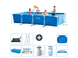 Intex Piscina Com Estrutura Retangular - 450x220x84 Cm - 9-peças S30310