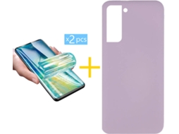 Capa + 2 Películas para Samsung Galaxy S22 Plus 5G ACCETEL Roxo