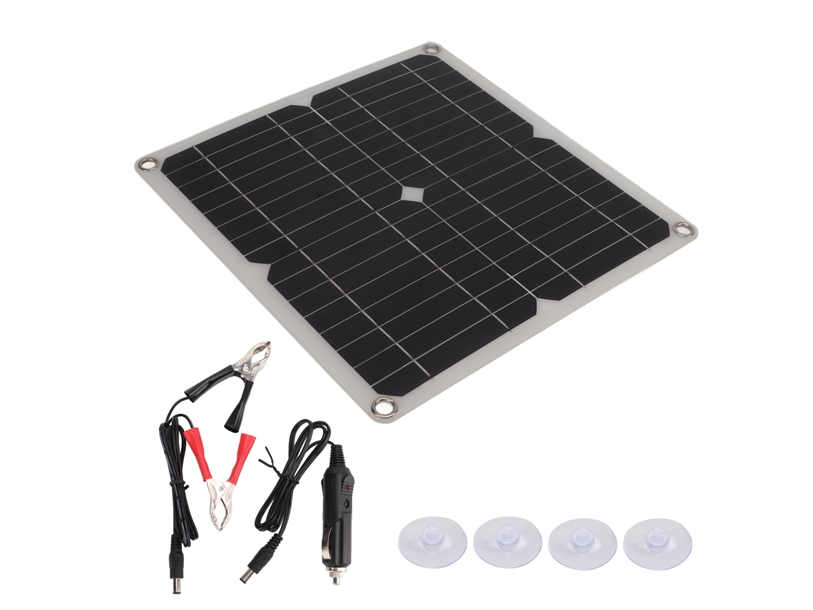 Carregador de Painel Solar Monocristalino com USB BRILVIBERA