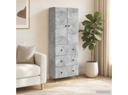 Vidaxl Conjunto De Gabinete 2 Pcs Cinzento Cimento 66 X 34,5 X 90 Cm