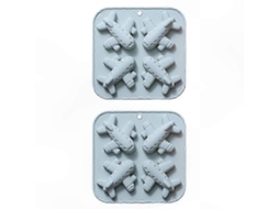 Molde De Silicone Em Formato De Avião Para Chocolate, Bolo, Gelatina E Cubos De Gelo De Papinha De Bebê Nas Cores Azul E Pêssego