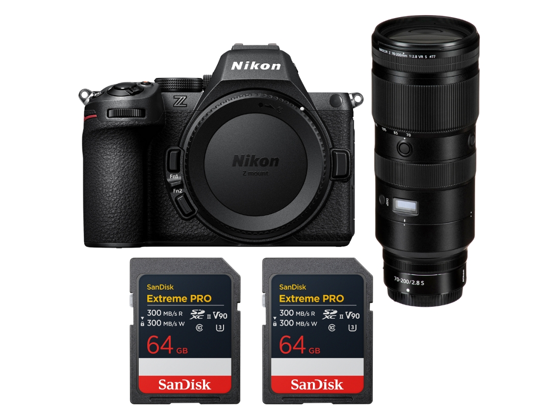 Z5 Ii + 70 200mm F/2.8 Vr S + 2 Sandisk 64gb Extreme Pro Uhs ii Sdxc + Ebook “20 Dicas para Fotos Que Impressionam” NIKON