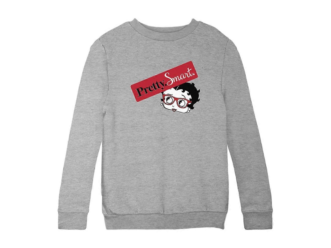 Oculos dá um toque de Betty Boop. Bonita. Inteligente. Moletom infantil.