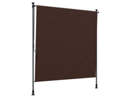 Vidaxl Cortina Rolô Exterior Castanho 150 X 270 Cm