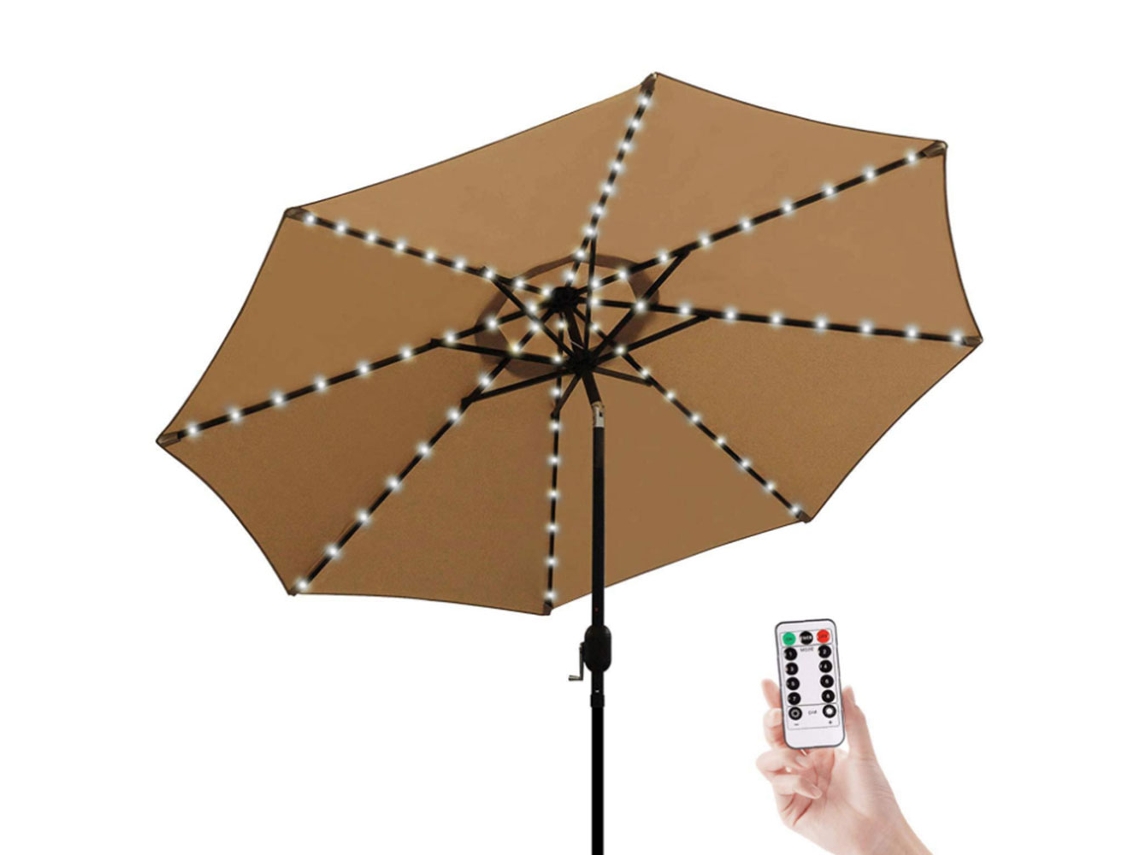 Guarda Sol De Praia Com Luz Led E Controle Remoto