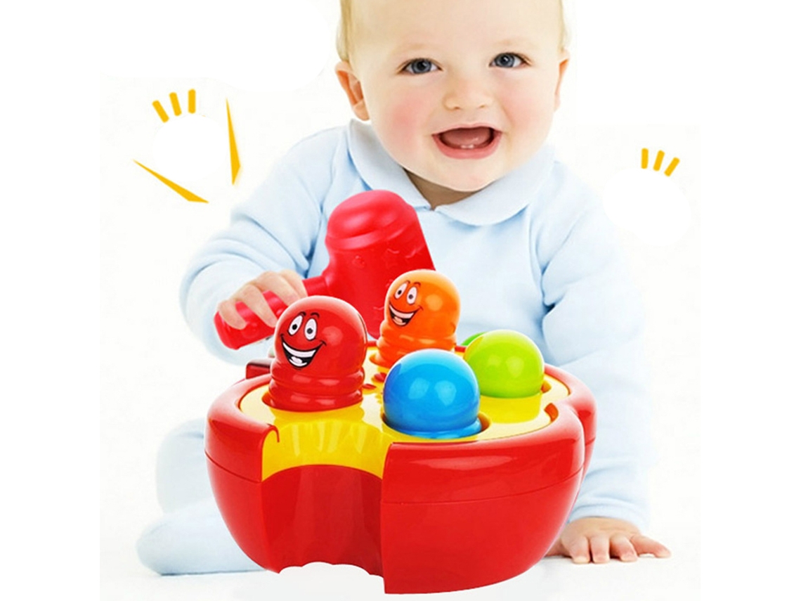 Mali brinquedo de Martelo Lagarta Animada para Bebê Jogo de Bater Bancada Infantil Presente