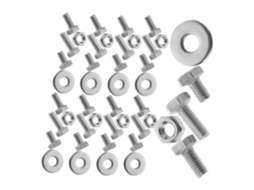 Kit de 10 Parafusos de Aço Inoxidável para Carroceria com Arruelas e Porcas para Substituição. SFUSHOS