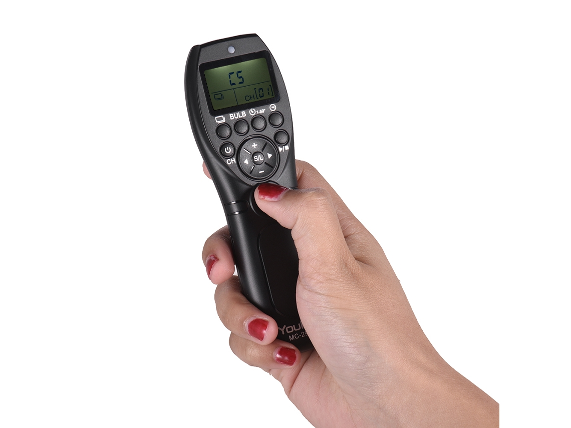 Controle remoto sem fio Youpro Mc-292 2.4g com temporizador para câmera, obturador com temporizador sem fio.
